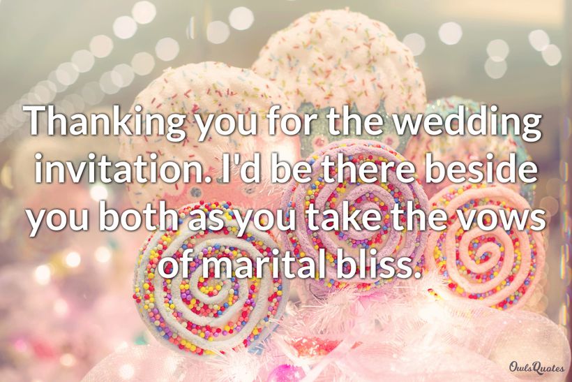 30 Thank You for The Wedding Invitation Quotes