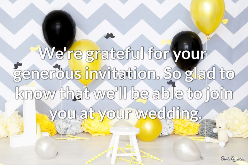 30 Thank You for The Wedding Invitation Quotes