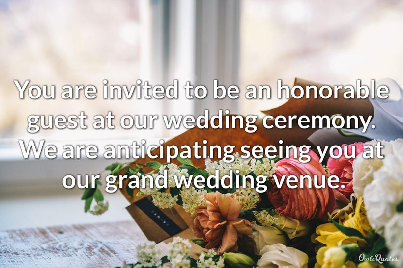 30 Short But Sweet Wedding Invitation Messages