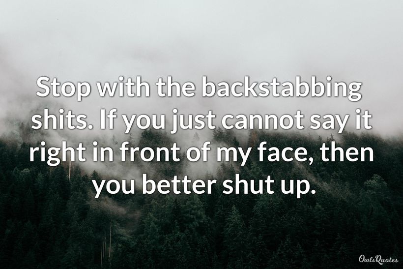 Top 25 Backstabbing Quotes