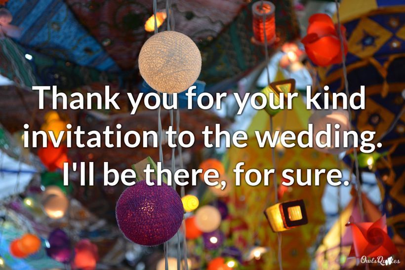 30 Thank You for The Wedding Invitation Quotes