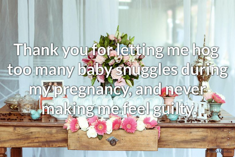 thank you message for husband during pregnancy