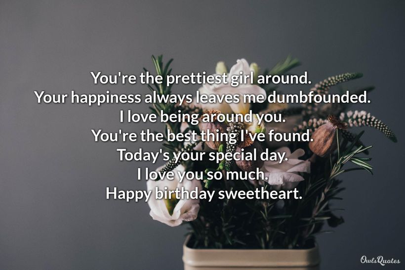 happy birthday sweetheart poem